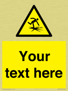 Custom warning thin ice